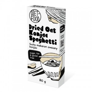 Kuivatatud kaera Shirataki Konjac Pasta Spagetid Diet food, 80 g